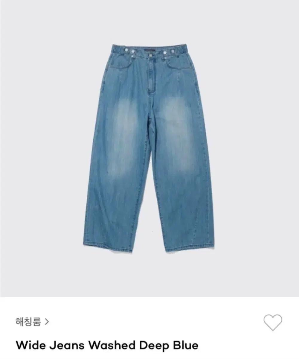 (4) 해칭룸 와이드 데님 빈티지 워시드 블루