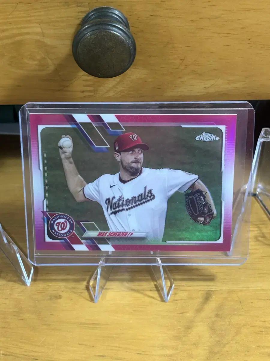 Topps Max Scherzer 야구 카드 핑크