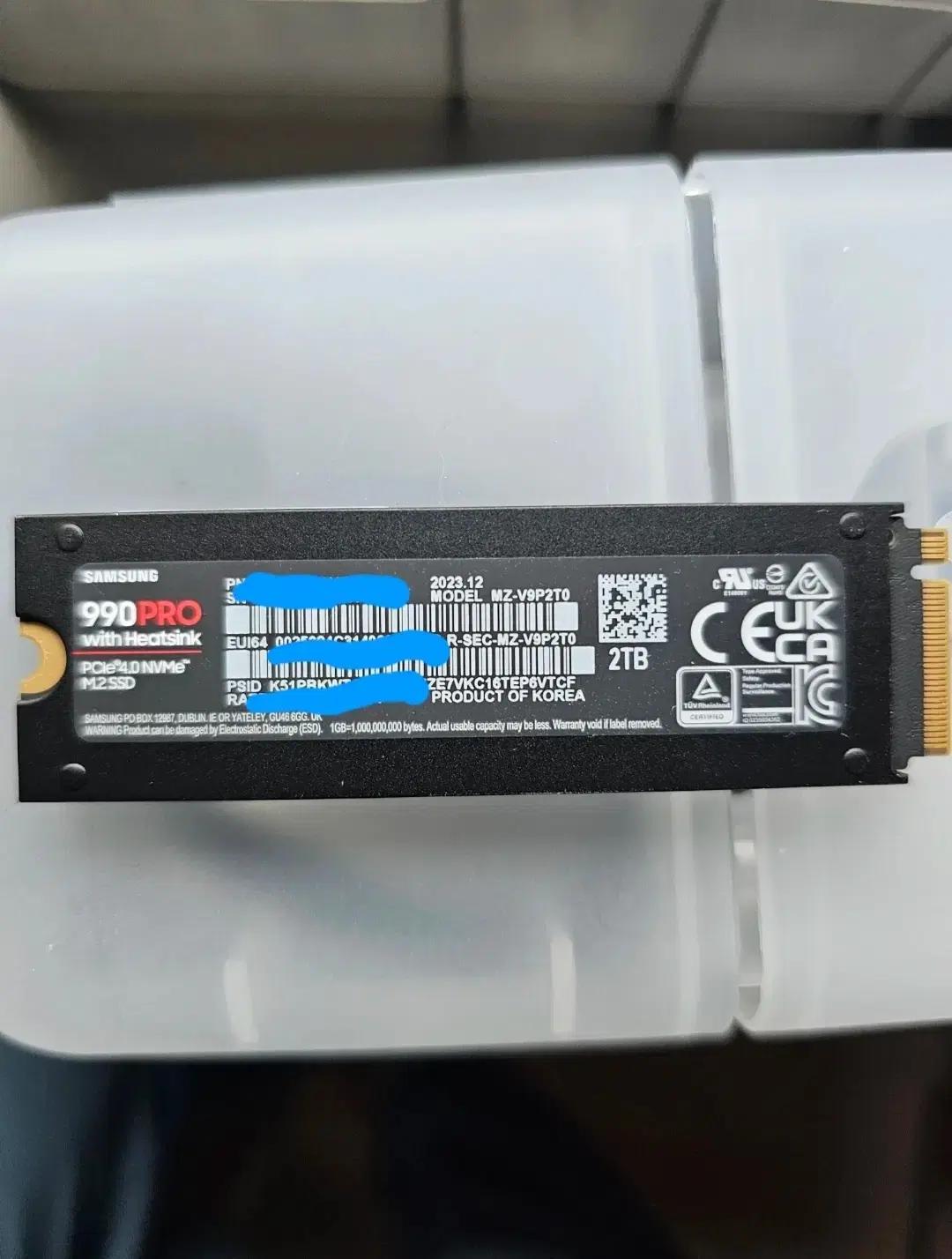 삼성 990 PRO 히트싱크 M.2 SSD 2TB