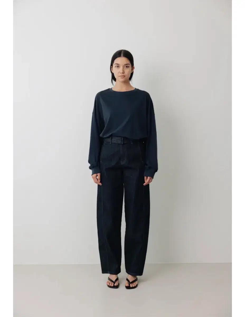 네세서리 Belted Non-fade Jeans (Dark BIue)
