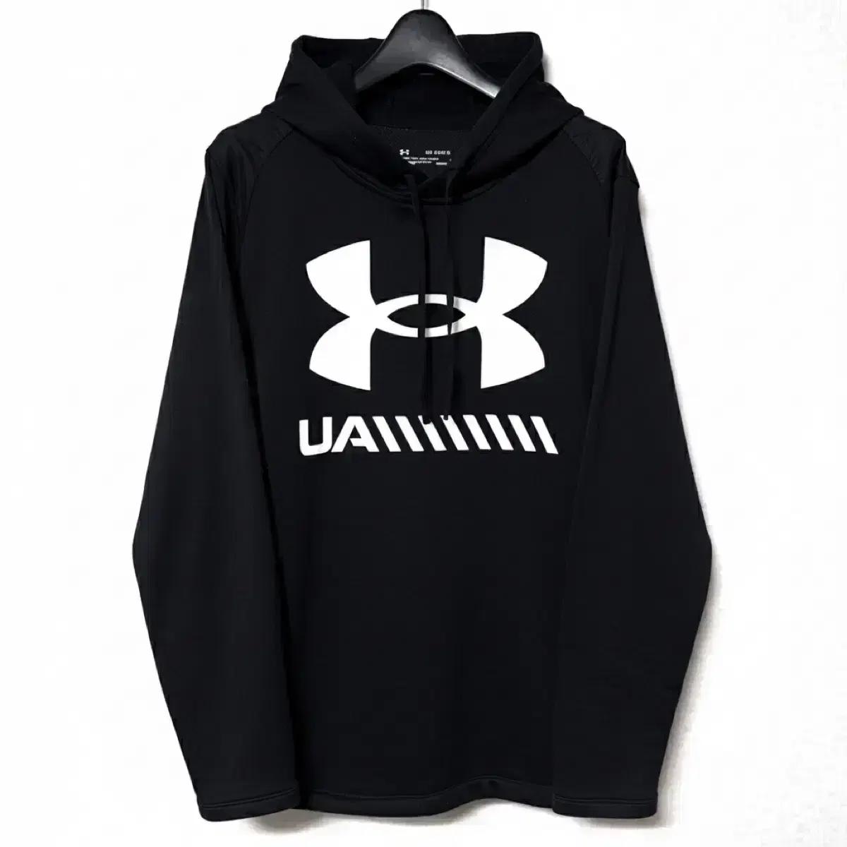 [2XL,110]언더아머 빅로고 트레이닝 후드티 블랙