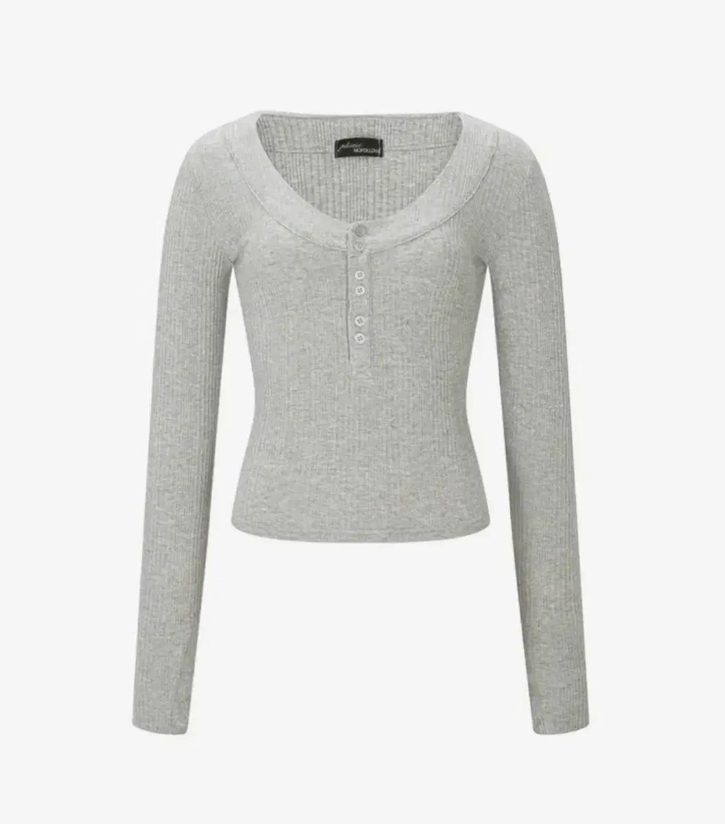 플리즈노팔로우 Tanny Button Ribbed Long Sleeve