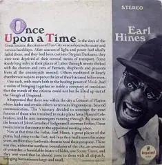 EARL HINES (ONCE UPON A TIME) 미국수입