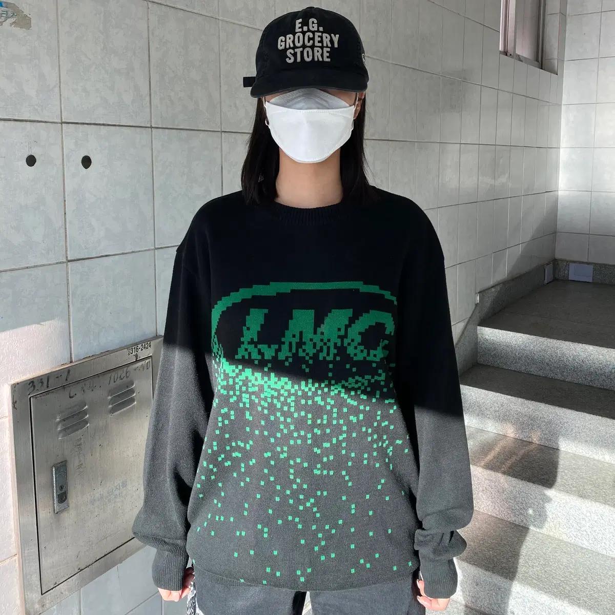 LMC PIXEL GLOBE KNIT SWEATER