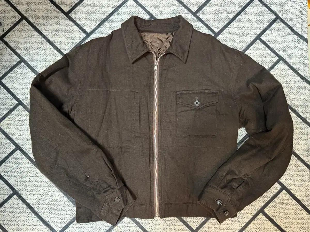 이세이 미야케 im product denim라인 크롭 헤링본 자켓