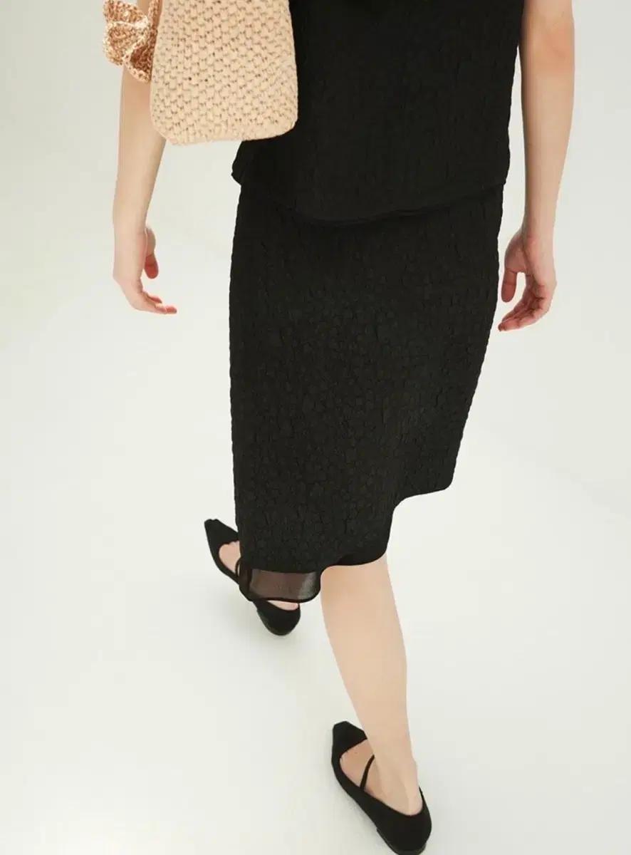 레멜 LEMELS WRINKLE OPEN TOE BLACK