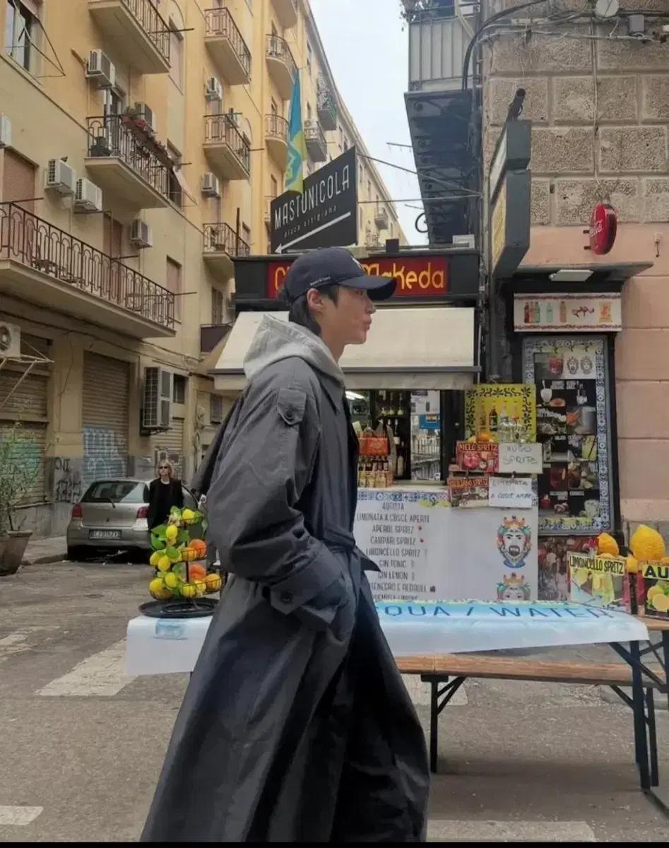 [새상품] 렉토 잭오버 변우석 트렌치코트 차콜