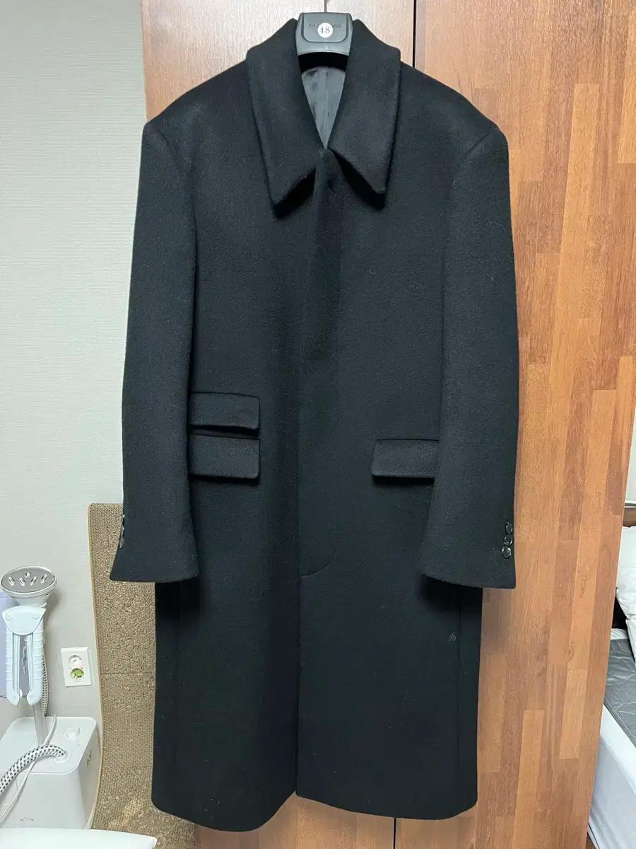 마마가리 24FW 오버사이즈 울 코트 맥코트 블랙 48사이즈