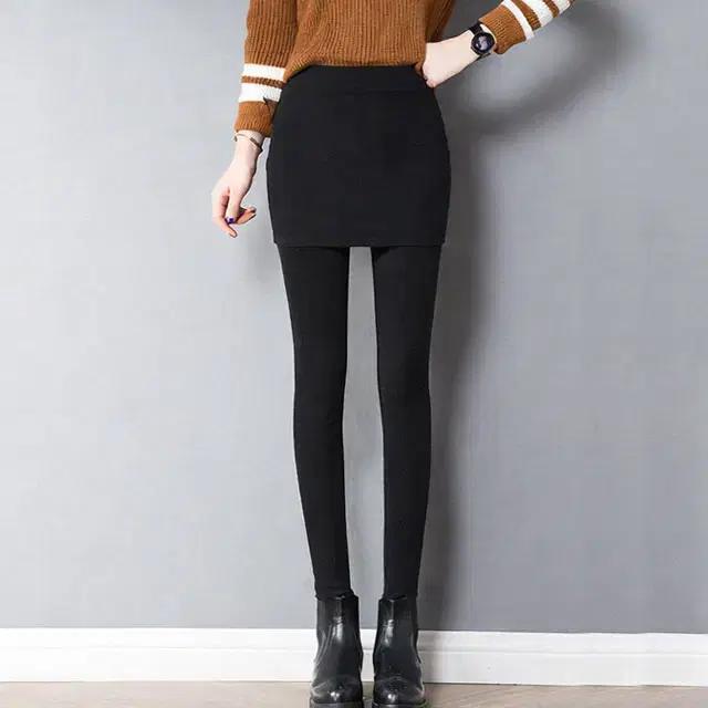 쎄샵 ST149 면스판 치렝스 블랙 FREE4455-3개