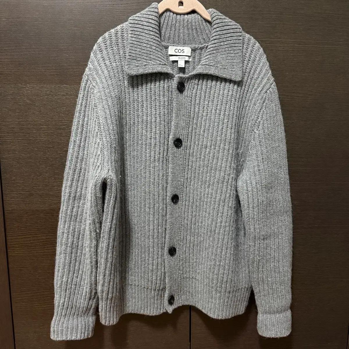 Cos 알파카 리브드 가디건 S사이즈