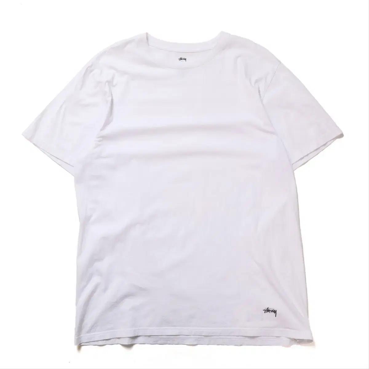 스투시 Stussy Hem Logo Embroidered T-shirt