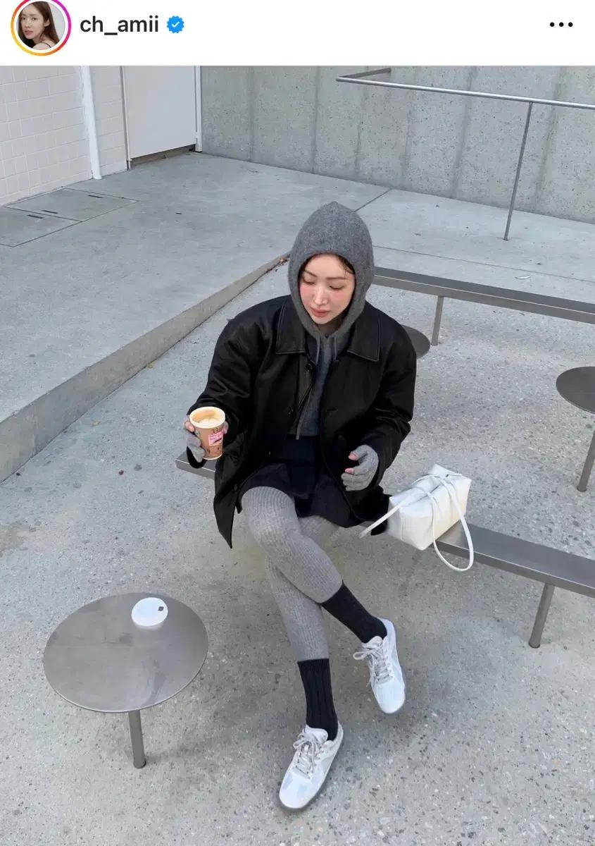 렉토 차정원 레더 가죽 초어 자켓 블랙