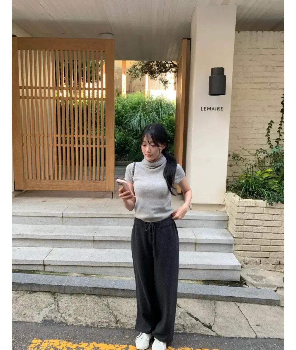르아브르 허밍 파인울 니트팬츠 그레이 (새상품)