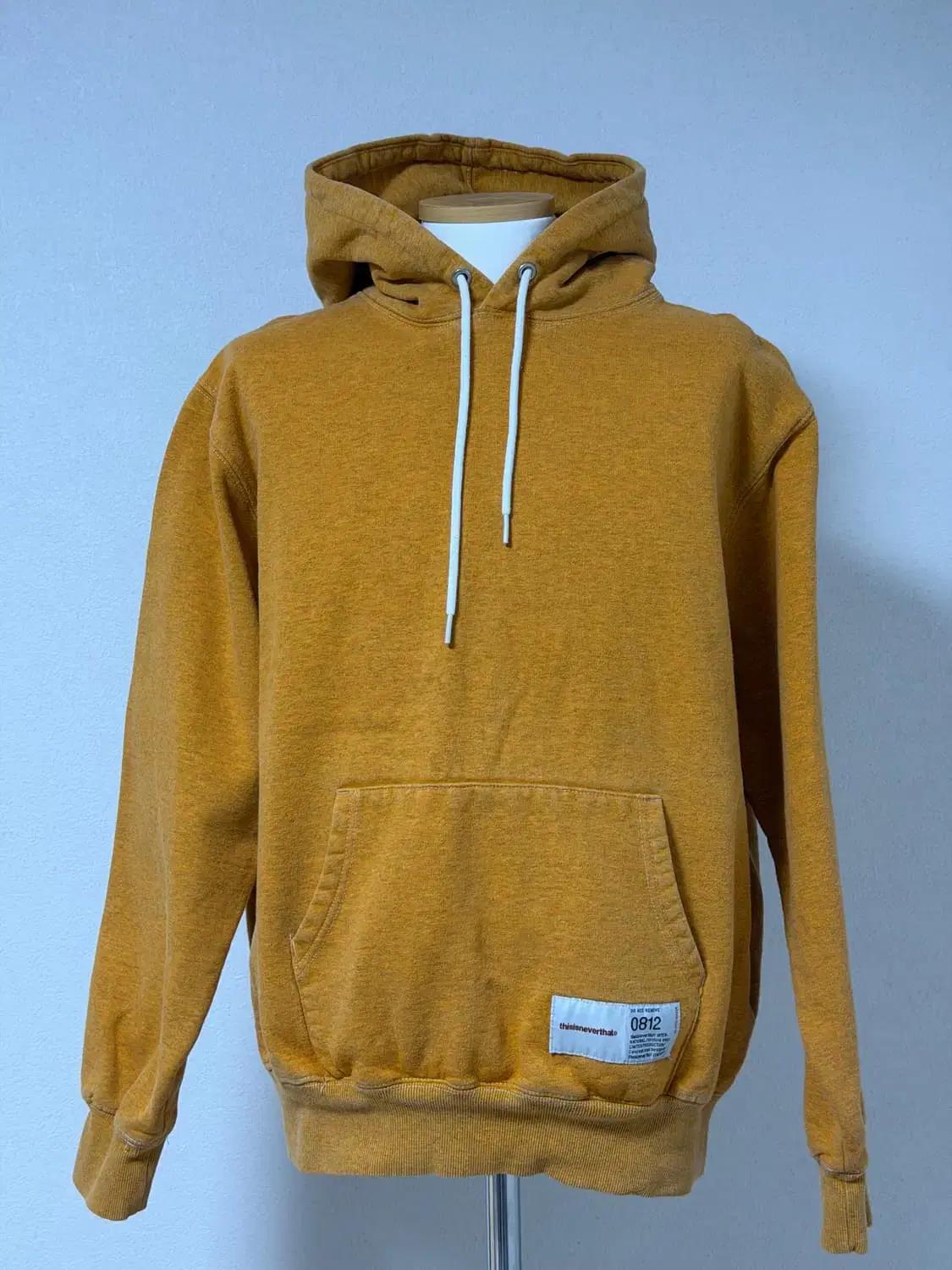 디스이즈네버댓 Overdyed Thermal Hoodie Orange