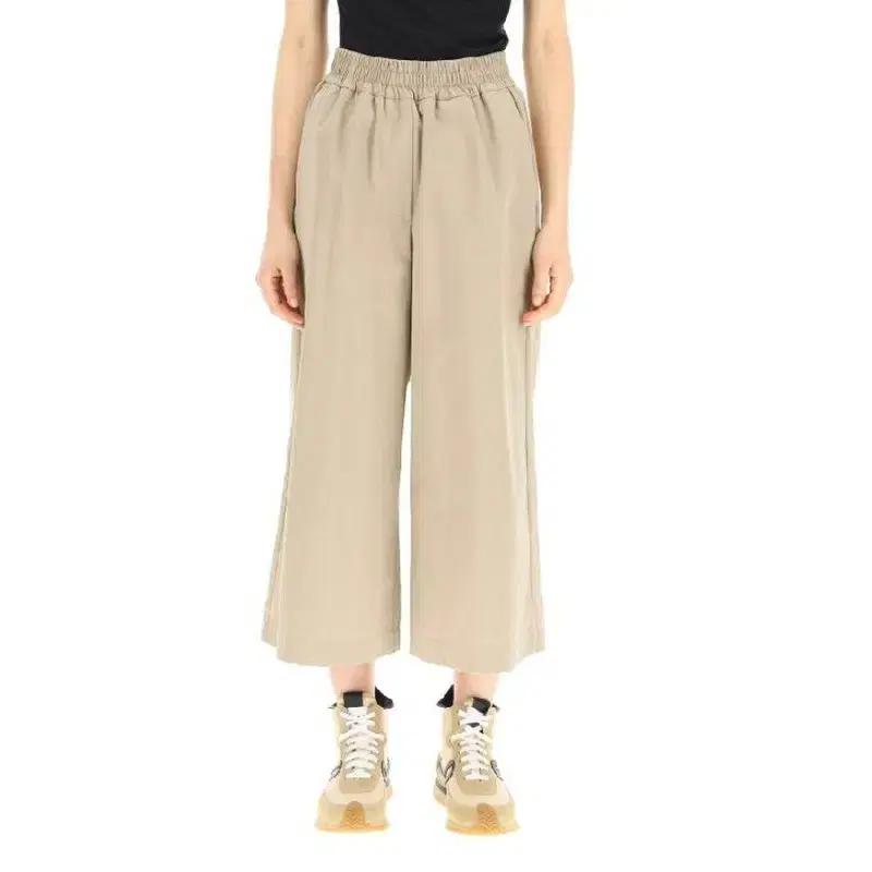 XS LOEWE 로에베 밴딩 크롭 와이드 팬츠
