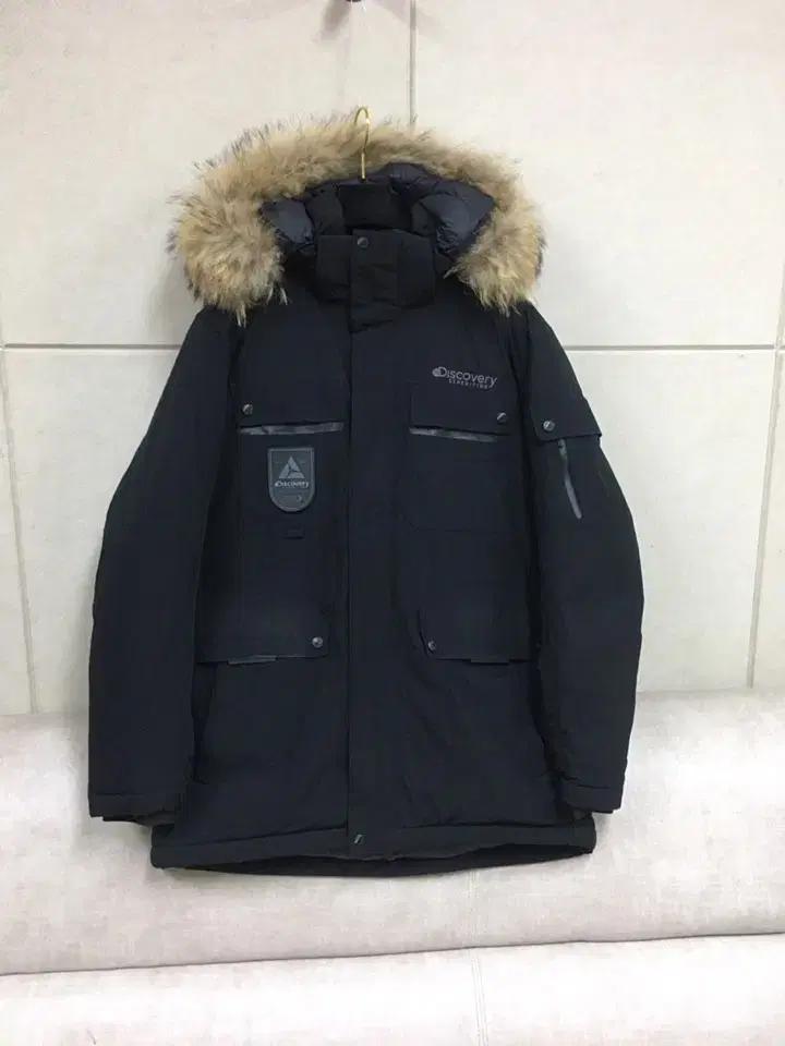 105호)디스커버리 밀포드 라쿤퍼 구스다운패딩점퍼 블랙