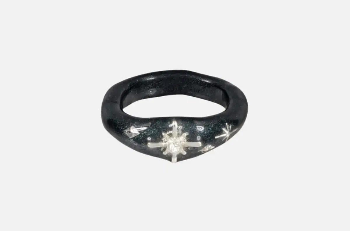 nff starry night ring-black 레진 반지