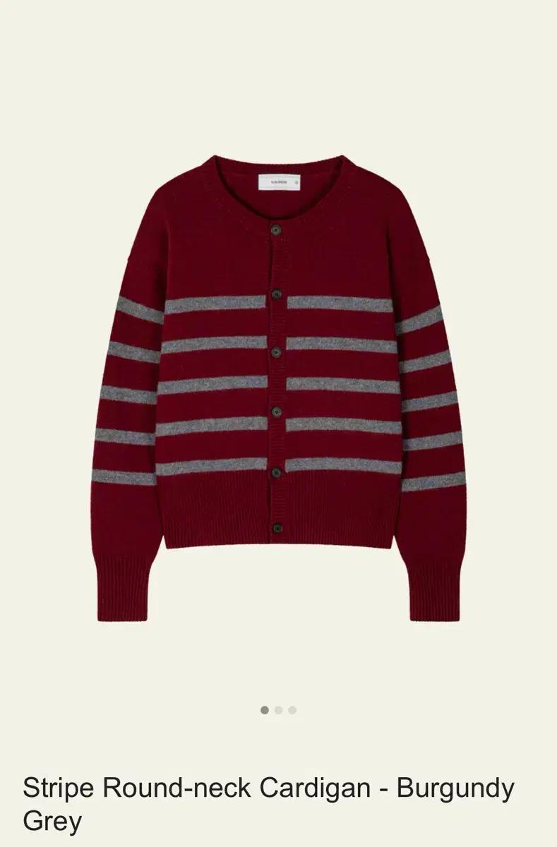 Waviness Stripe Round-neck Cardigan