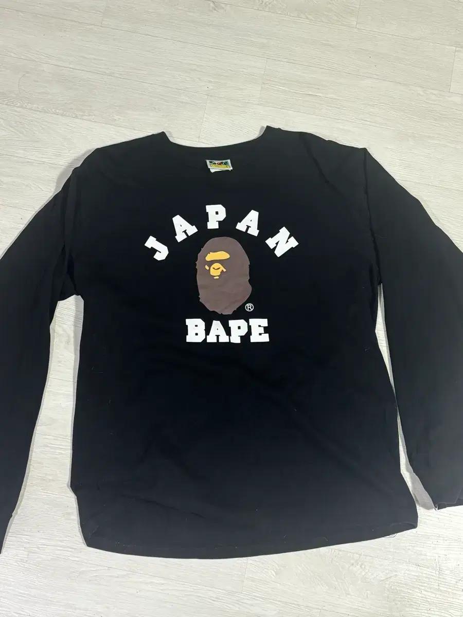 베이프 재팬 BAPE 블랙 긴팔 티셔츠