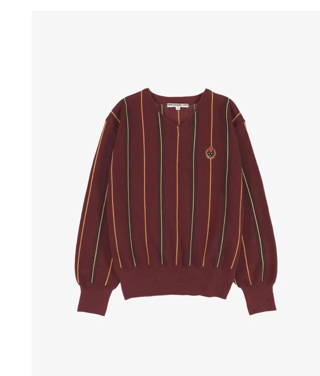 헤리티지플로스 HFC CREST STRIPED V-NECK SWEATER