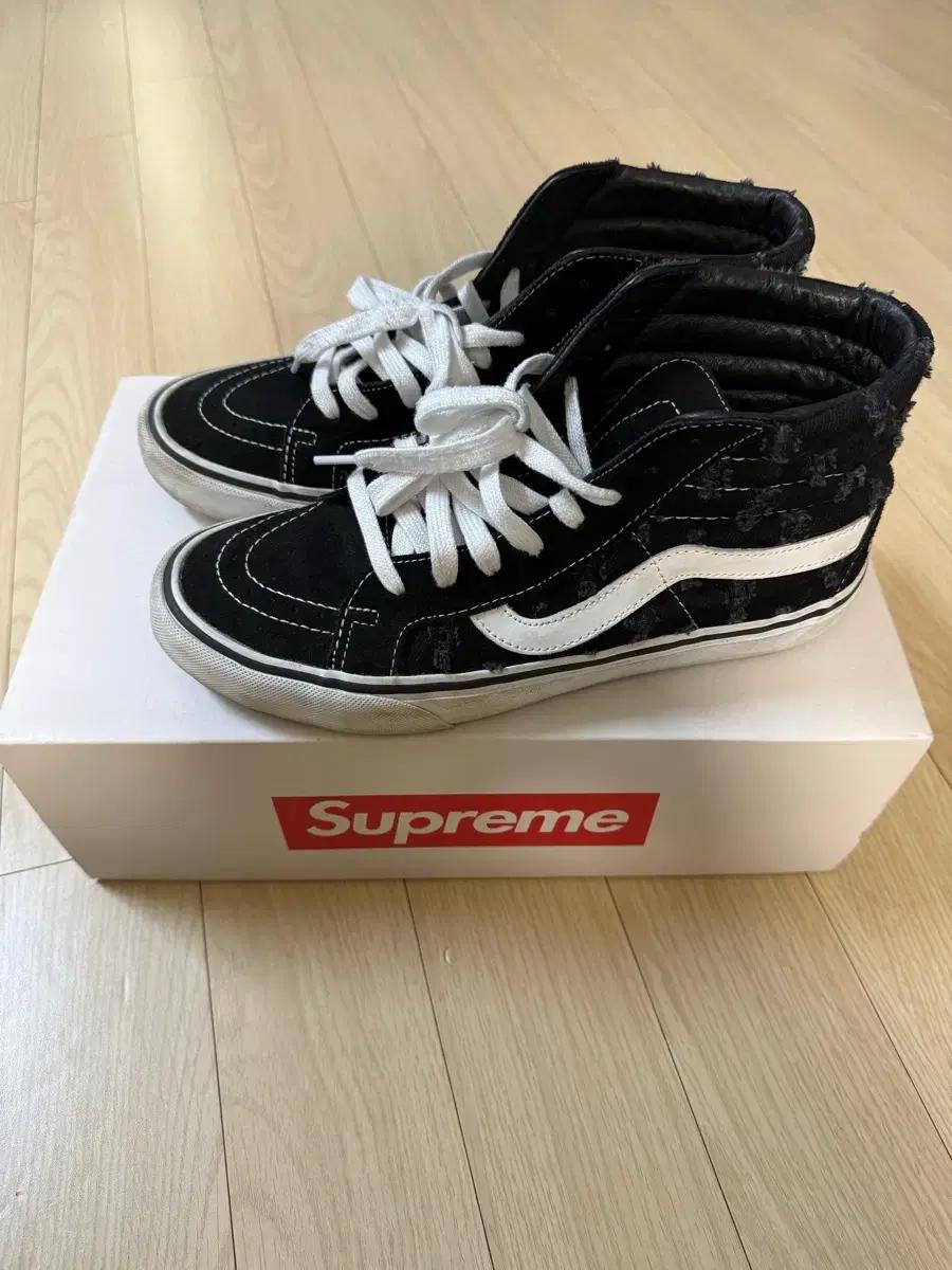 Vans Supreme SK8-Hi Black 스케이트 하이 265