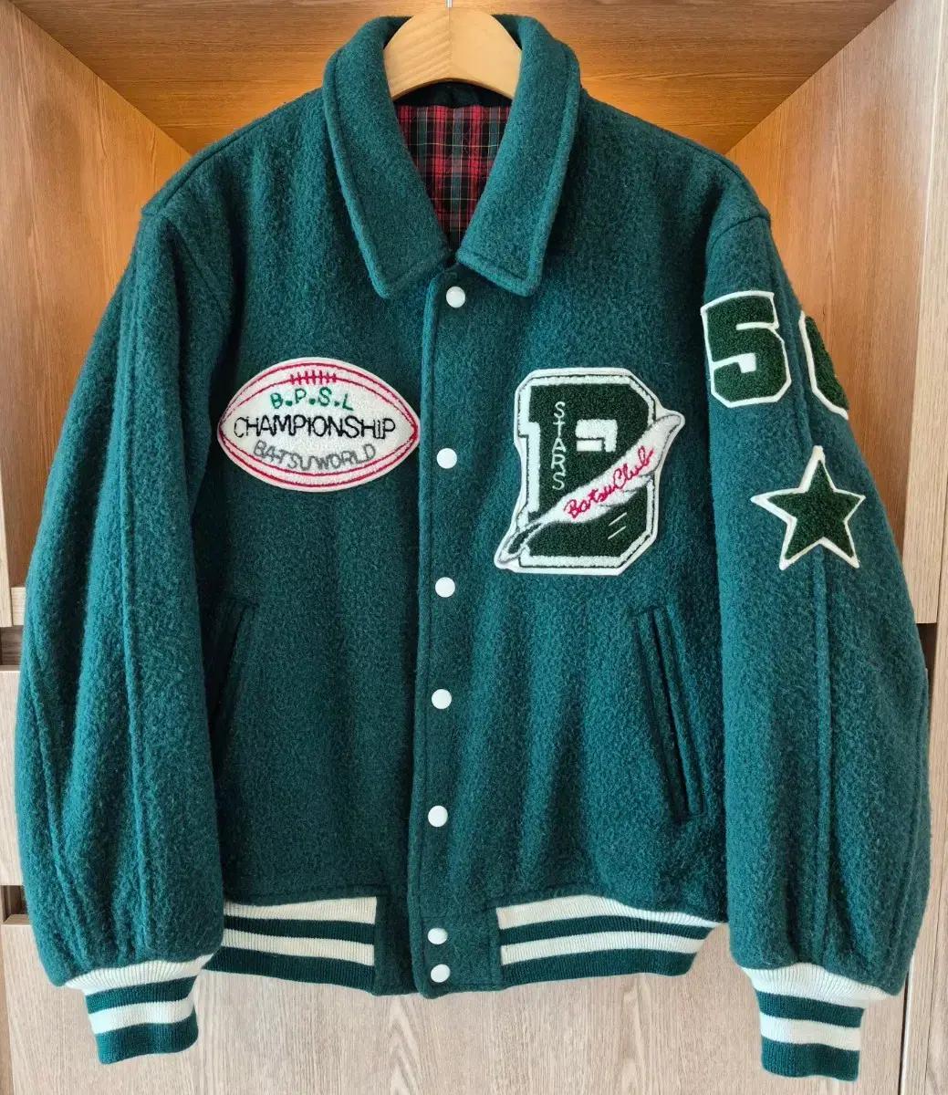 [VINTAGE] BATSU CLUB 헤리티지 울 바시티 자켓