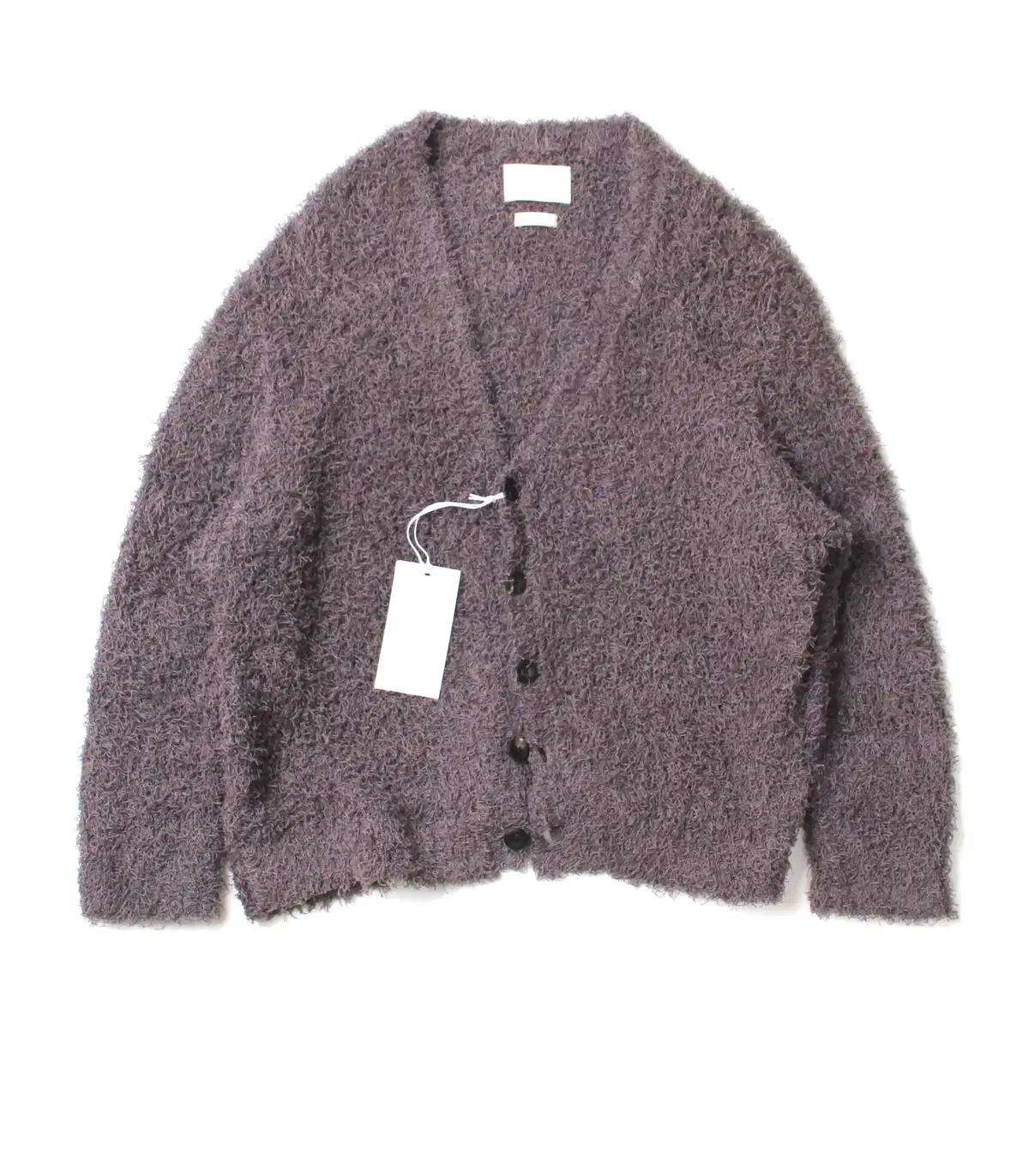 YOKE DUSTY PURPLE BUSHY COTTON CARDIGAN