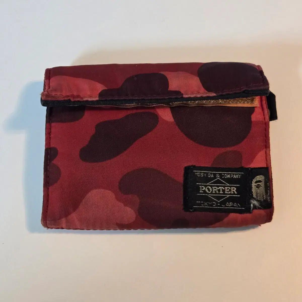 BAPE x Porter 콜라보 카모 지갑 포터 베이프