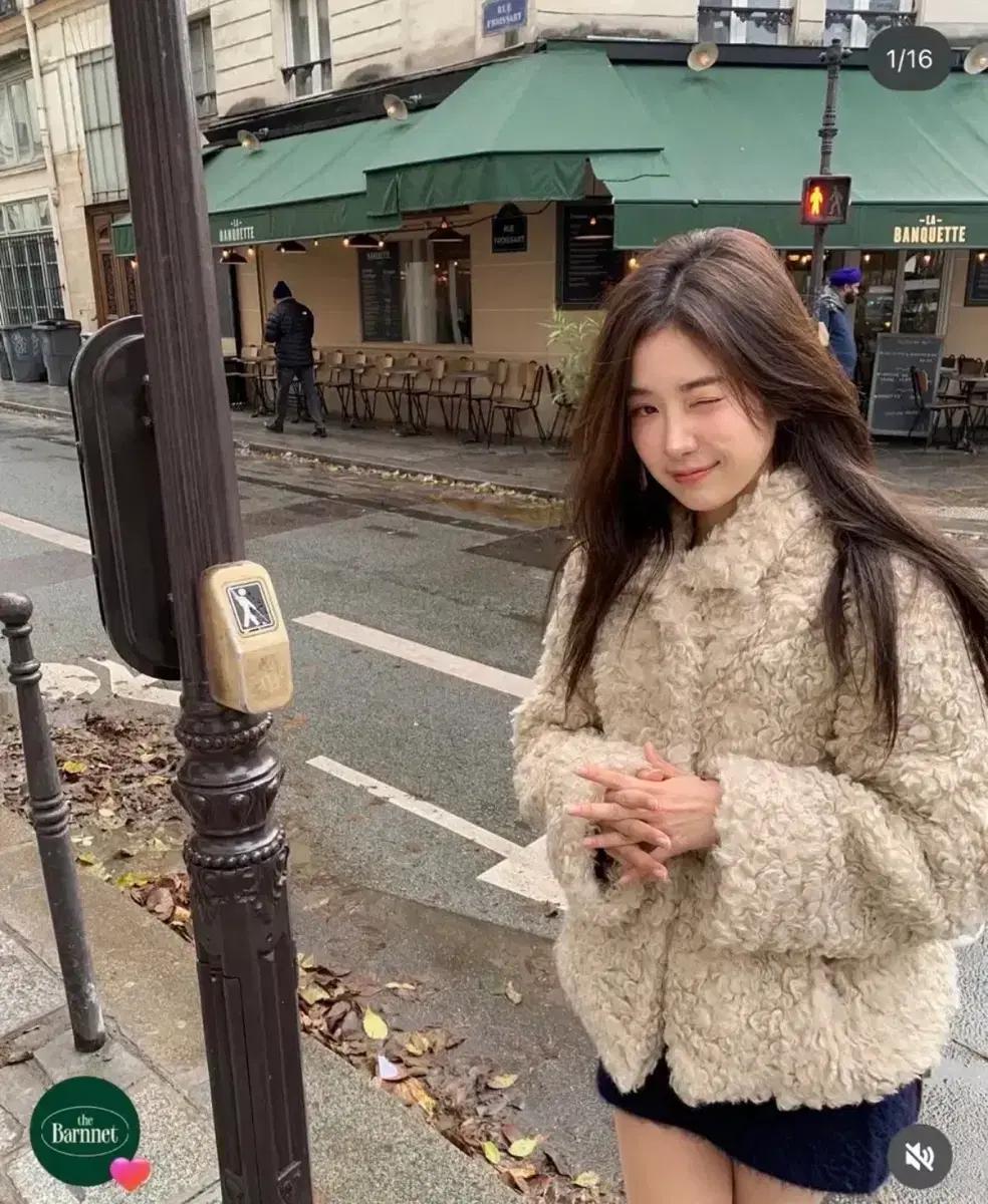 (오늘 특가)더바넷 eco-fur jacket 에코 퍼자켓 베이지