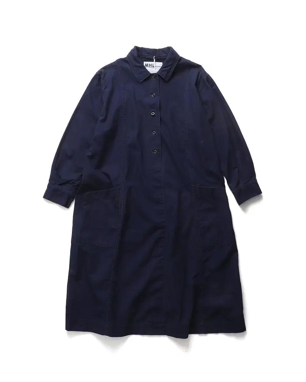 MHL. Indigo Cotton Canvas Onepiece