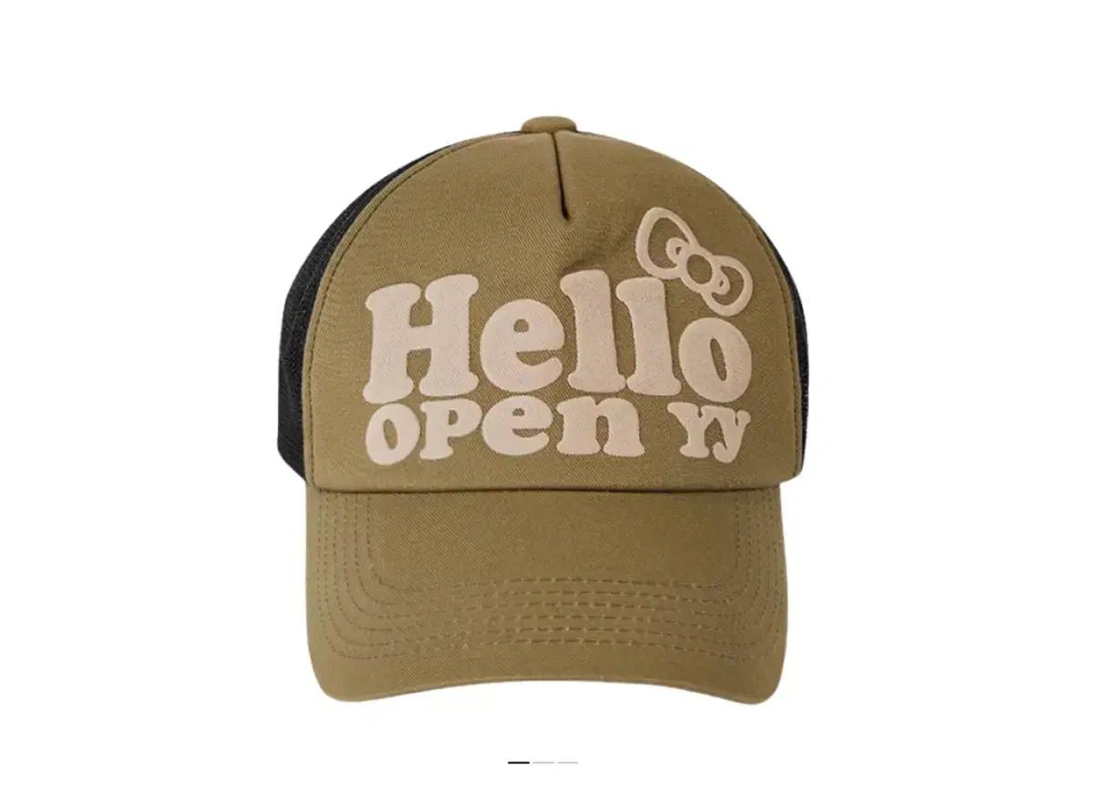 오픈와이와이 openYy x 헬로키티 트러커캡 카키 모자
