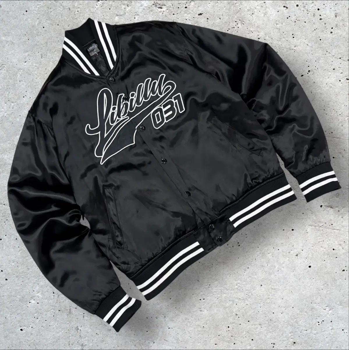 [M] 리빌리 창모 Libilly 블랙 스타디움 자켓 031 C807