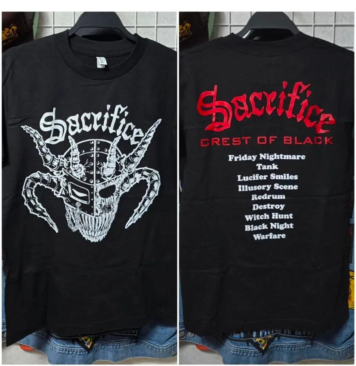 (새제품) SACRIFICE - CREST OF BLACK 티셔츠