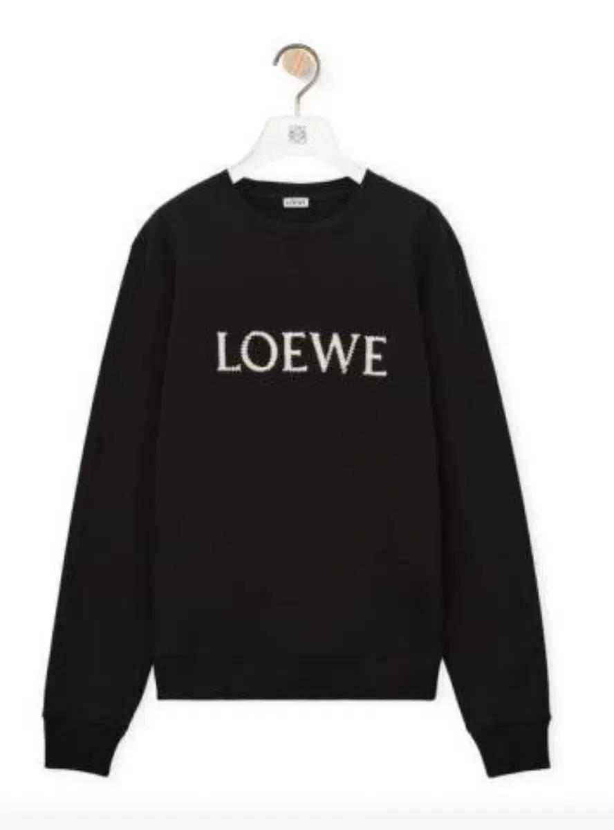 [새상품] 로에베 Loewe 로고 레귤러 핏 스웨트 셔츠 맨투맨 블랙