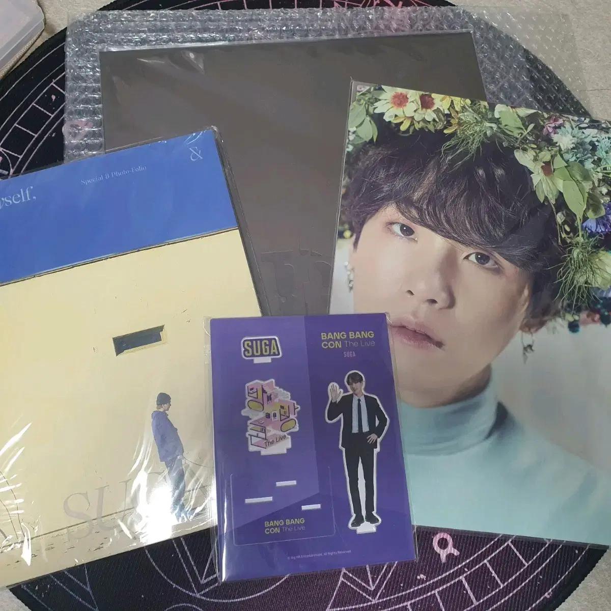 미개봉) BTS SUGA LP+포토폴리오 일괄