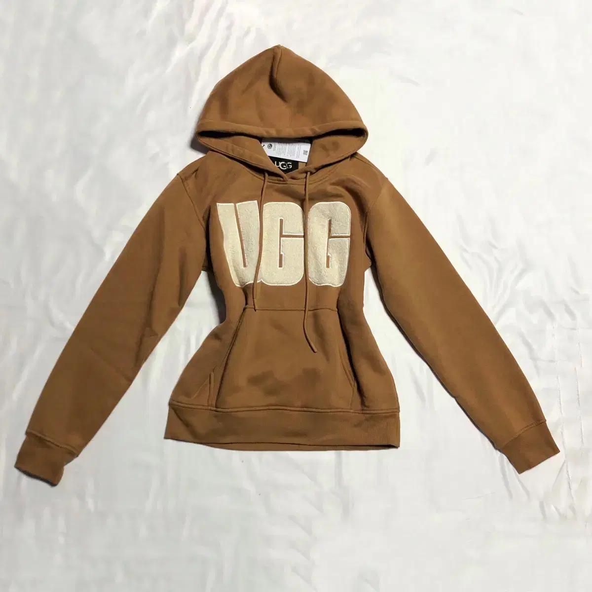 어그 플러프 로고 후드티 체스트넛 s ugg