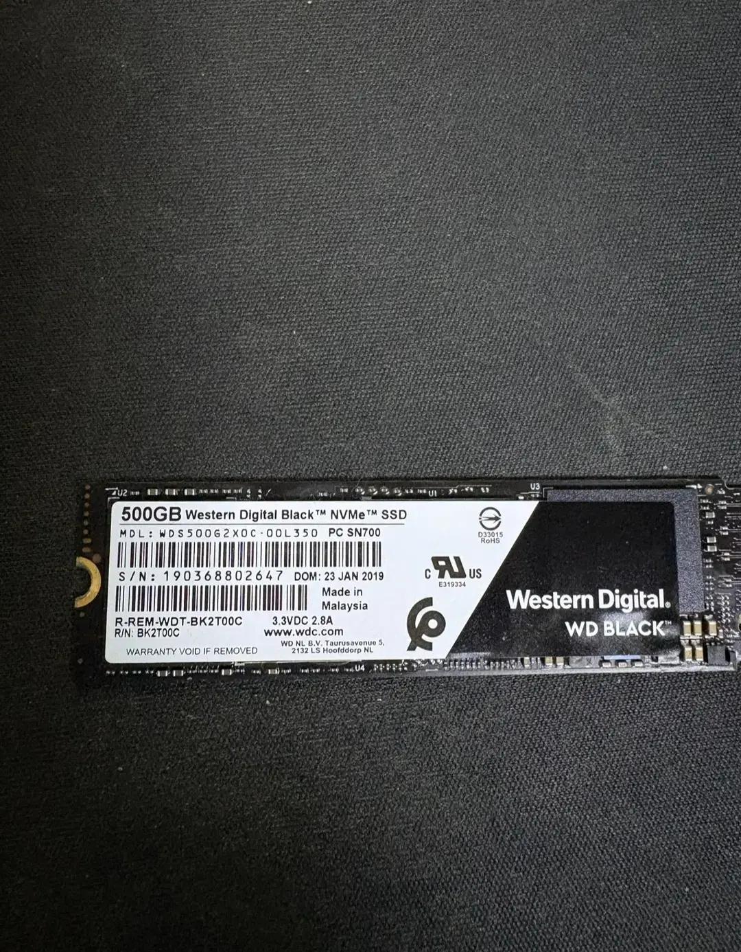 WD BLACK SN700 500GB M.2 NVMe SSD