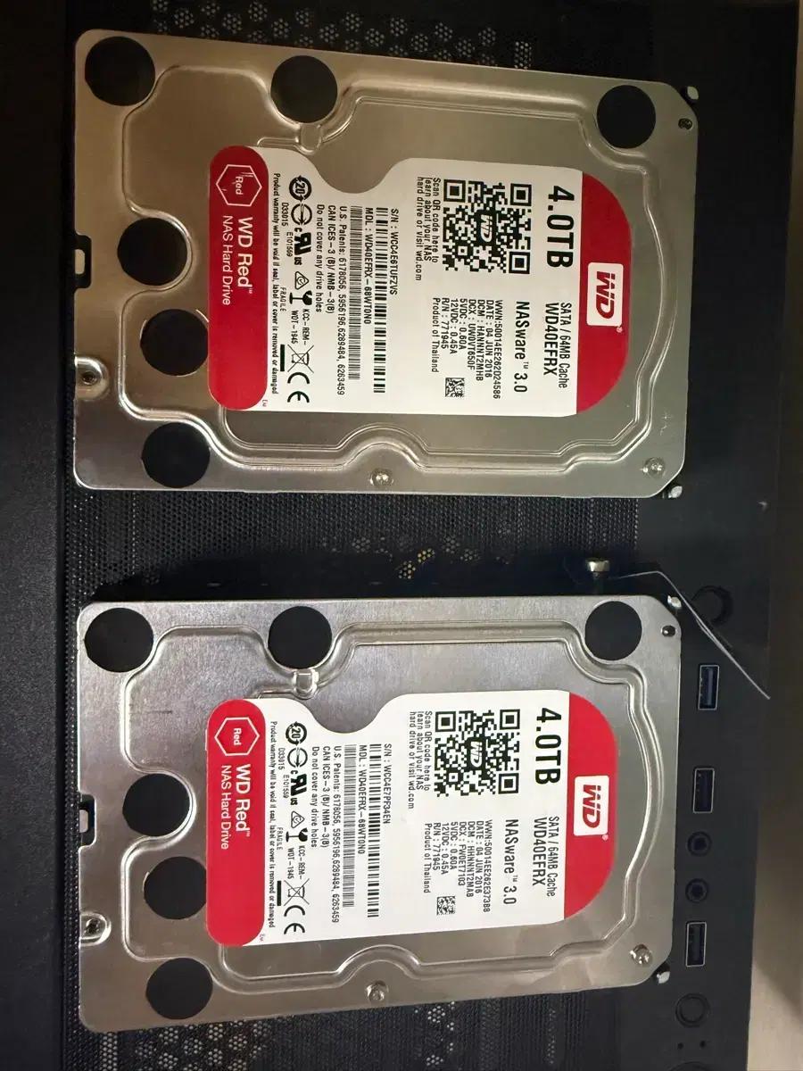 WD RED 4TB 2개