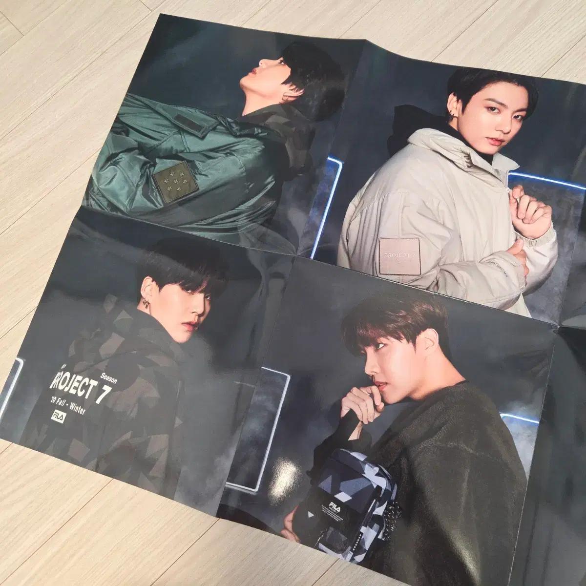 휠라 BTS Project 7 화보 포스터