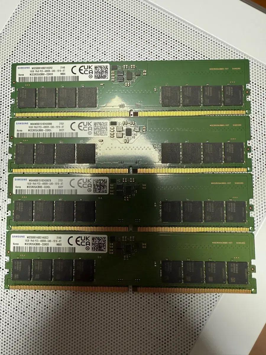 삼성 DDR5 PC5-4800 16GB 램 4개