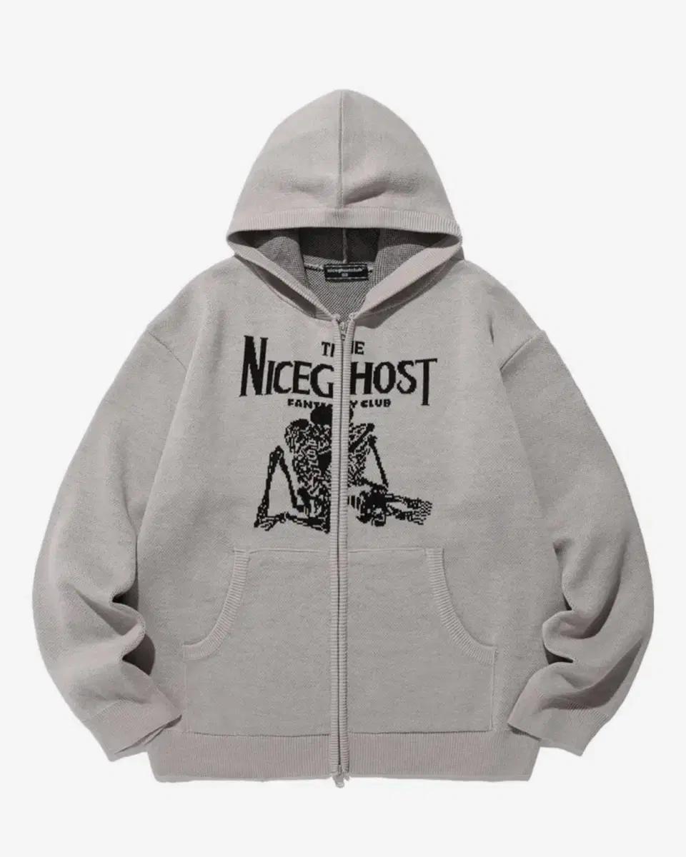 나이스고스트클럽 KISS CLUB KNIT ZIP HOODIE