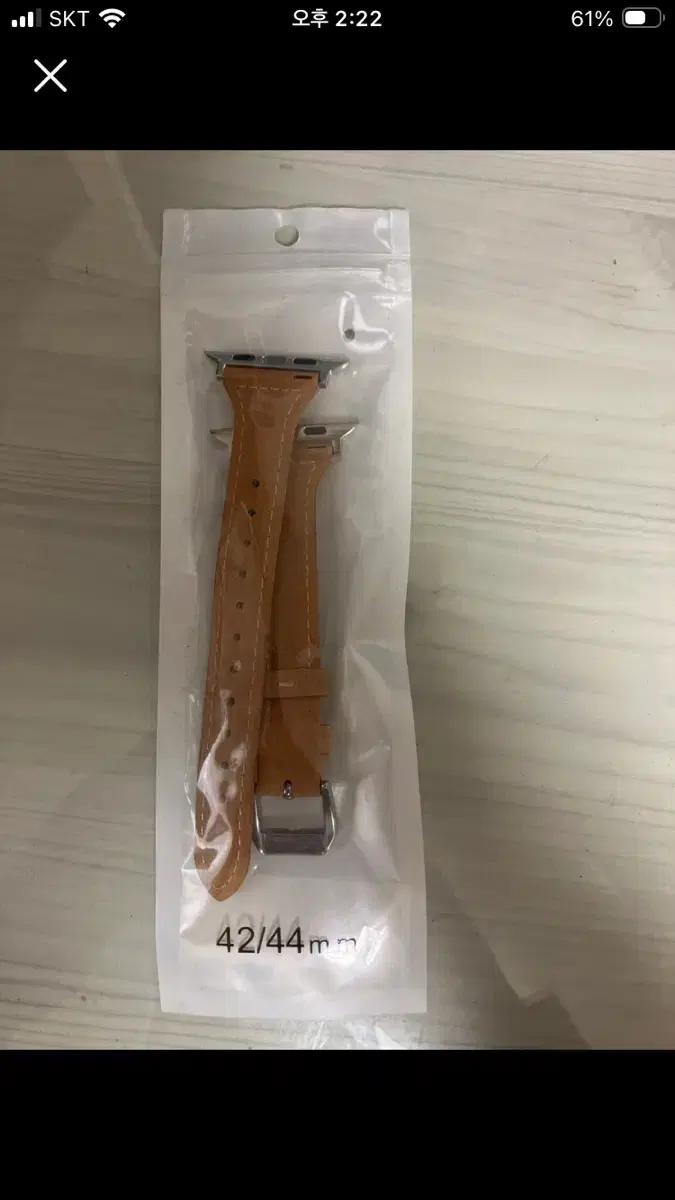 애플워치 소가죽 스트랩 42/44mm 브라운