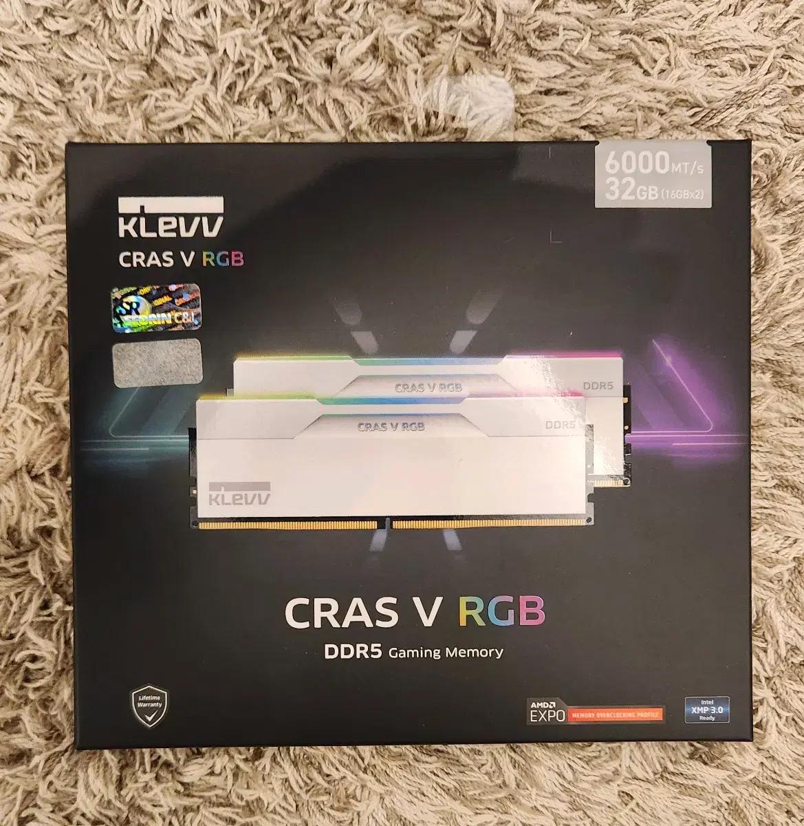 [판매] KLEVV DDR5-6000 CRAS V RGB 32GB 미개봉
