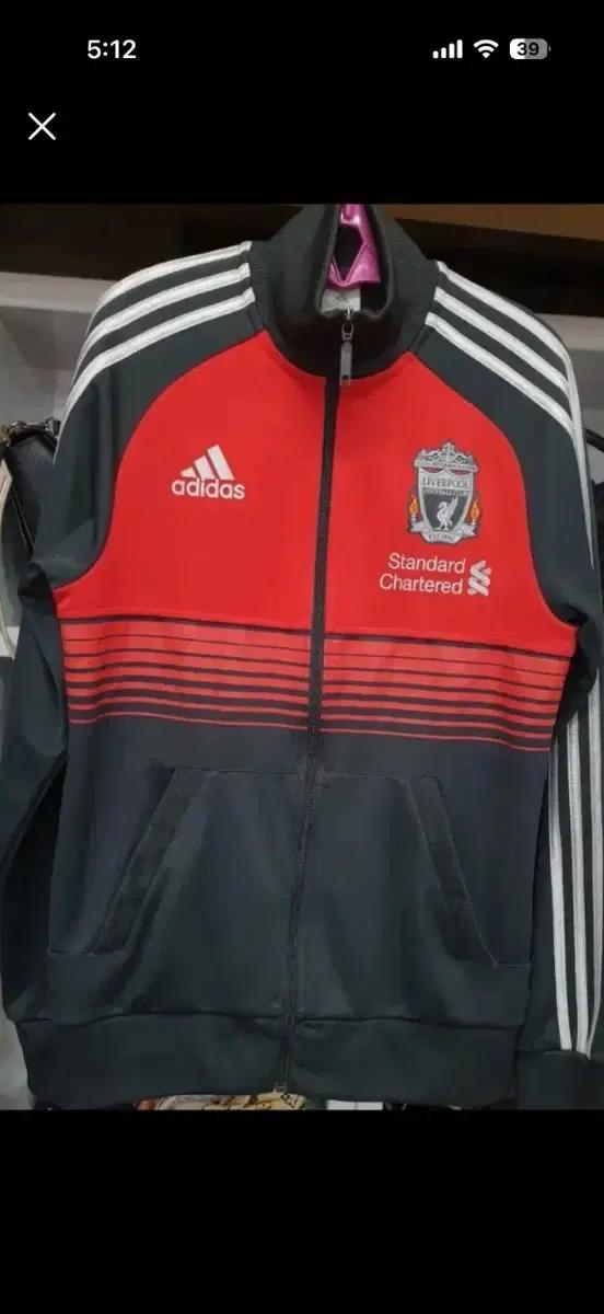 아디다스 리버풀 FC 트랙탑 레드 블랙