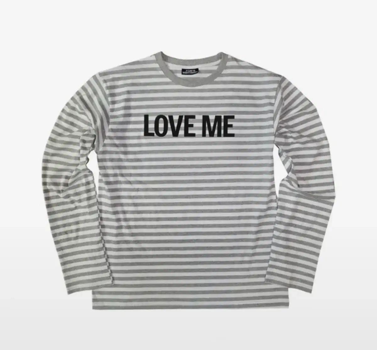 톰스벌스데이 LOVE ME Stripe Long T-shirts GREY