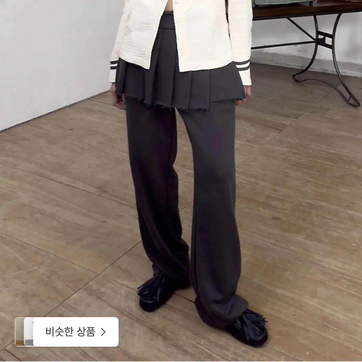 (구함)오픈와이와이 PLEATS LAYERED JERSEY SKIRT