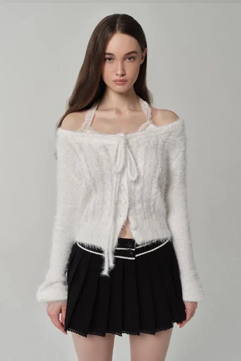 클리시어 snowdream lace knit (white)