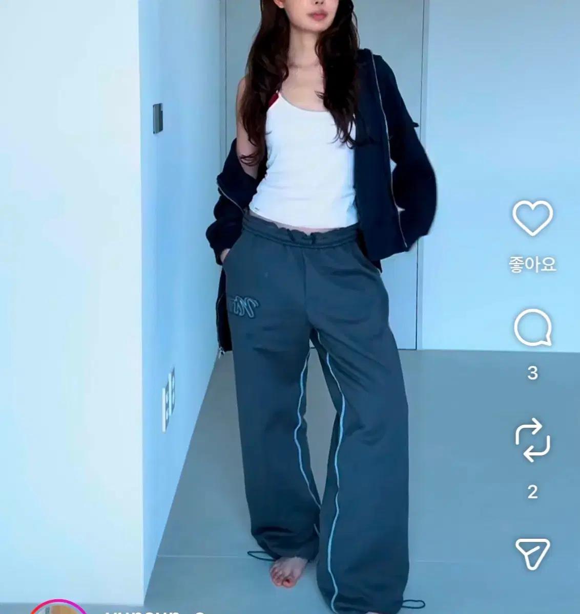 노미니컬 투웨이 조거팬츠 리본빛 헤더먼트 글로니 헤이그