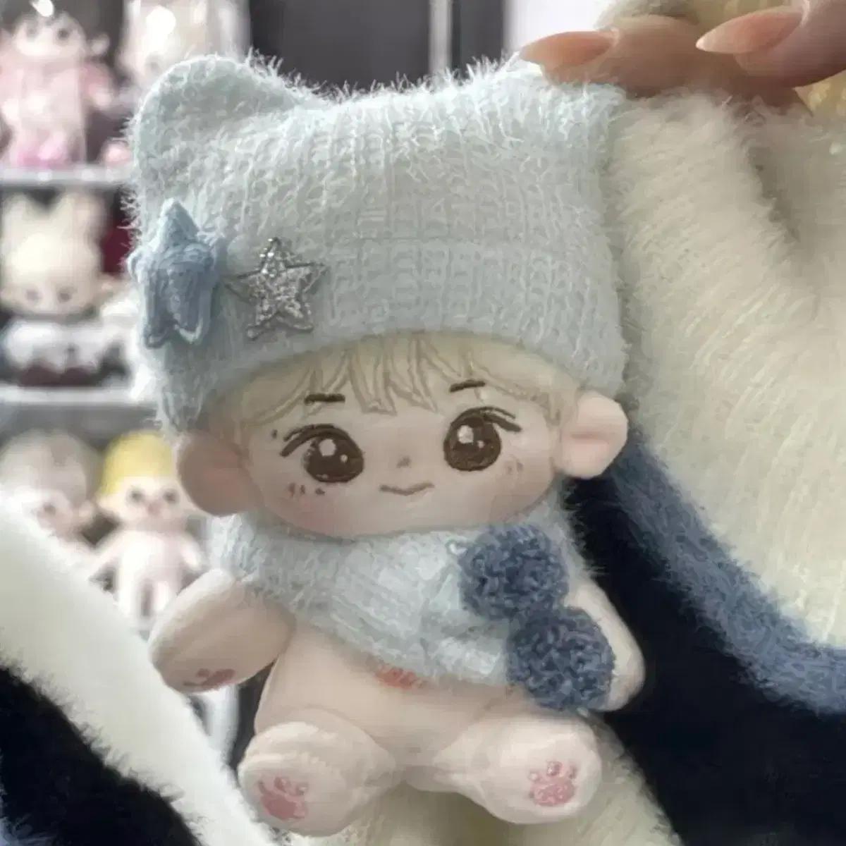 10cm인형뜨개니트비니모자옷목도리소품양도위시코어라이즈에스파아이브하투하엔시