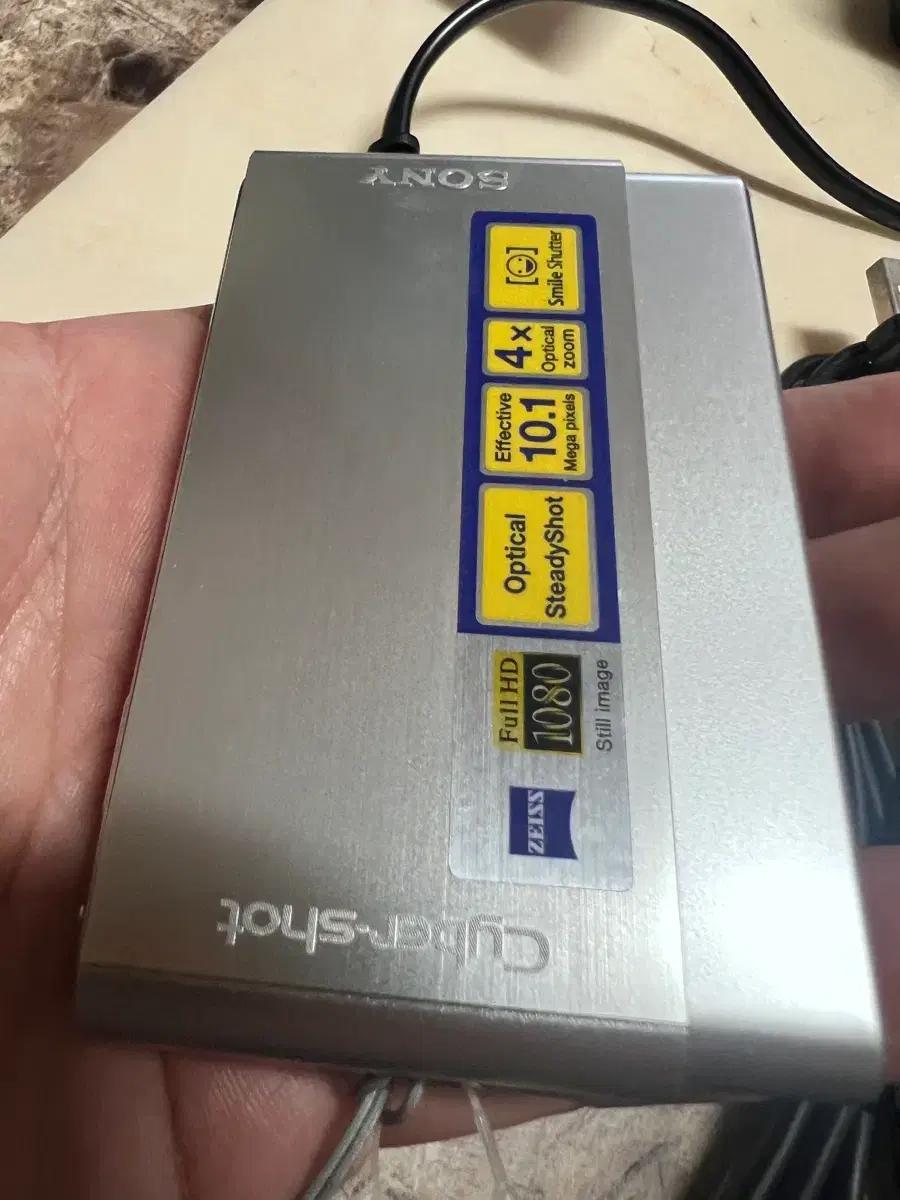 소니 사이버샷 디카 10.1MP 실버 dsc-t77 민트